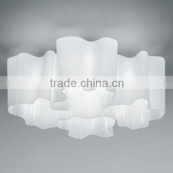 0816-19 Hand-blown Glass Diffuser Flowers-like Look Micro Quadruple Nested Ceiling Light Lamp