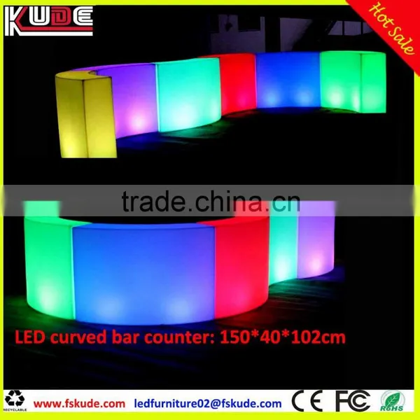Led Light up Curves Bar Counter With LED RGB Light Changing photo-4