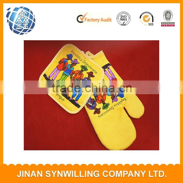100% Cotton Kitchen Oven Gloves and Potholders Oven Mitts and Pot Holders Set photo-2