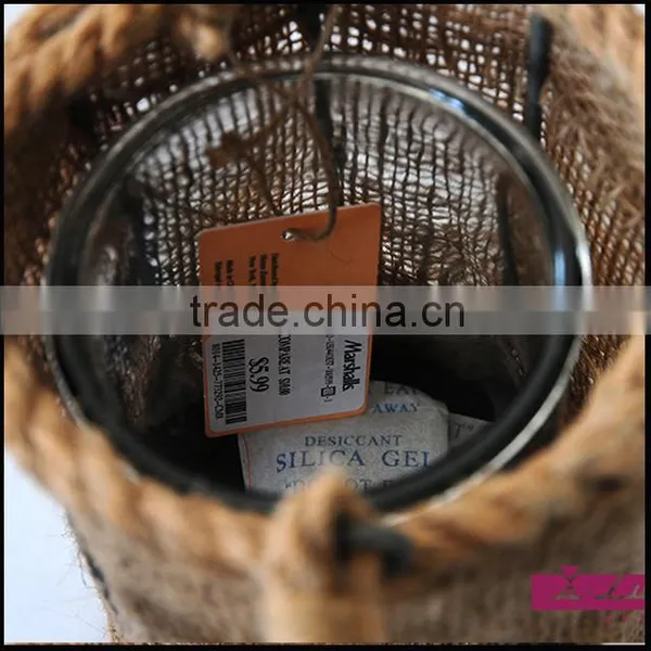 Hanging Jute Lantern Outdoor Lantern for Garden photo-3