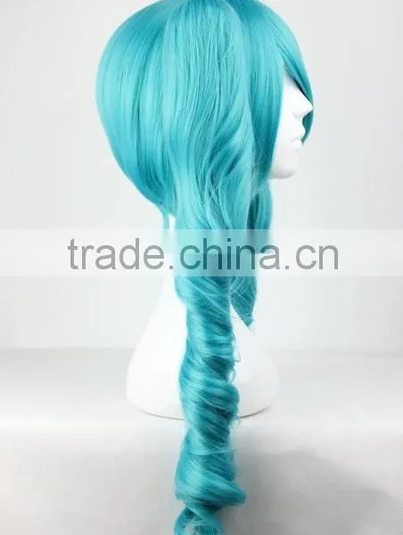 Women's Green Fashion Vocaloid-Miku Cosplay Anime Wig With Two Ponytails N455 photo-2