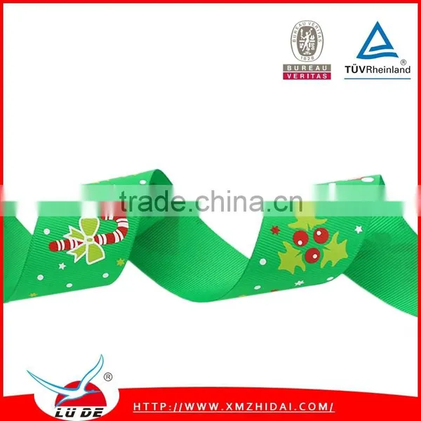 Christmas Series Grosgrain Ribbon Diy Printed Ribbon for Sales photo-2