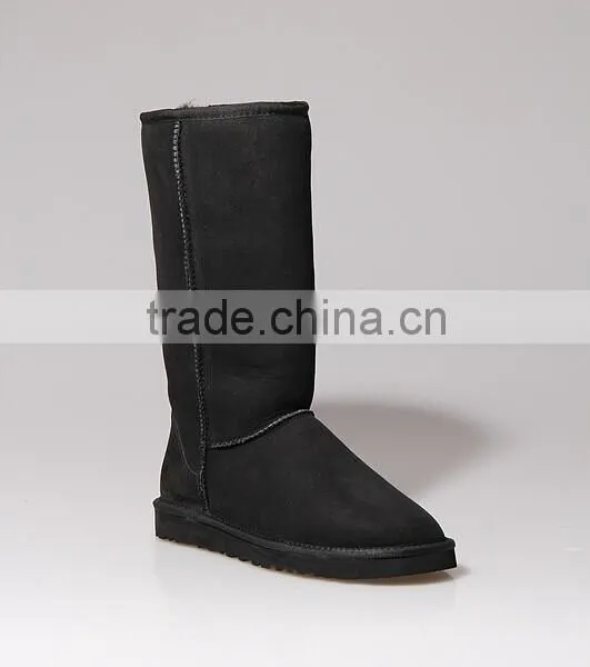 Top Quality Snow Boots Winter Warm Double Face Sheepskin Boots for Women Long Boots