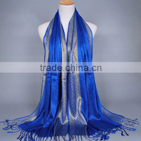 Ladies Women Fashion Shade Pashmina Scarf Stole Shawl Wrap Scarves Soft Cotton photo-3