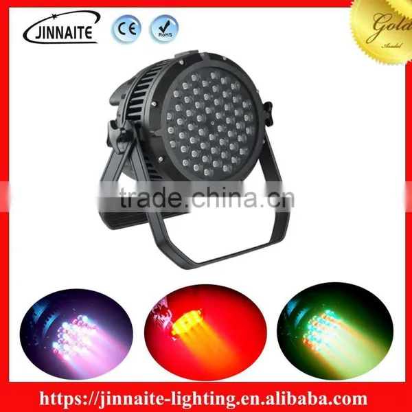 Manufacturer RGBW 54*3W Waterproof Par Light With CE & RoHs