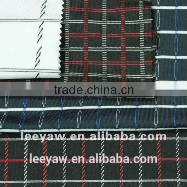 Vertical Check Jersey Stripe Fabric Made of 94% Poly and 6% Spandex photo-3