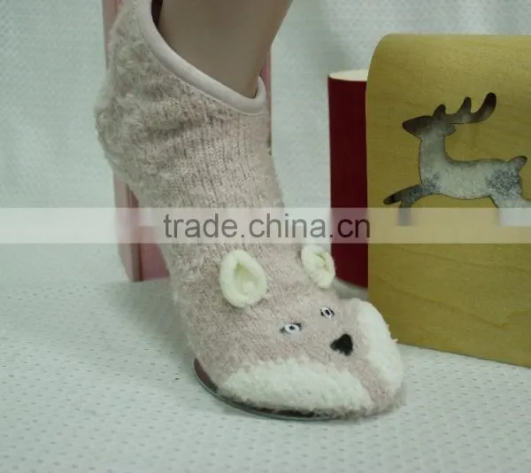 Women Fluffy Footie Soft Warm Comfortable Housewear Fluffy Socks Footie photo-3