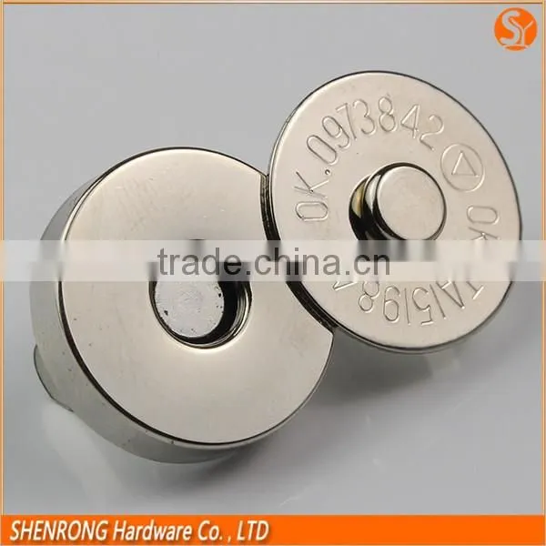 18mm Brushed Bronze Bag Snap Magnetic Snap Button in Brass and Iron Material photo-4