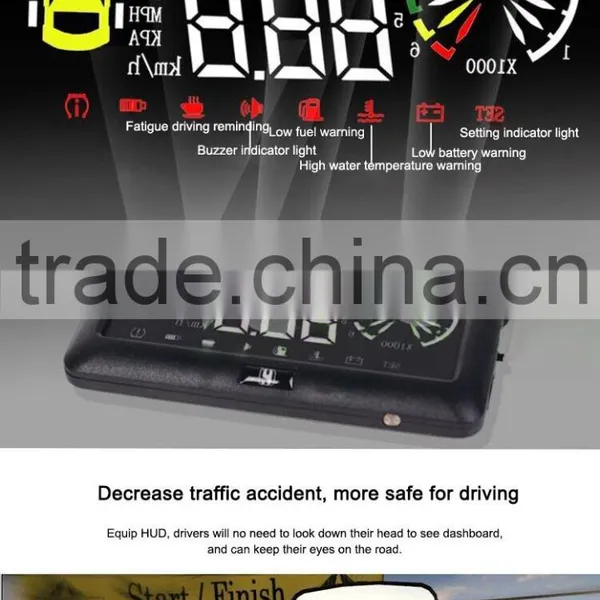 3 Inch Car Obd2 HUD Display the Speed Engine Water Temperature Voltage(XY-HUD204) photo-5