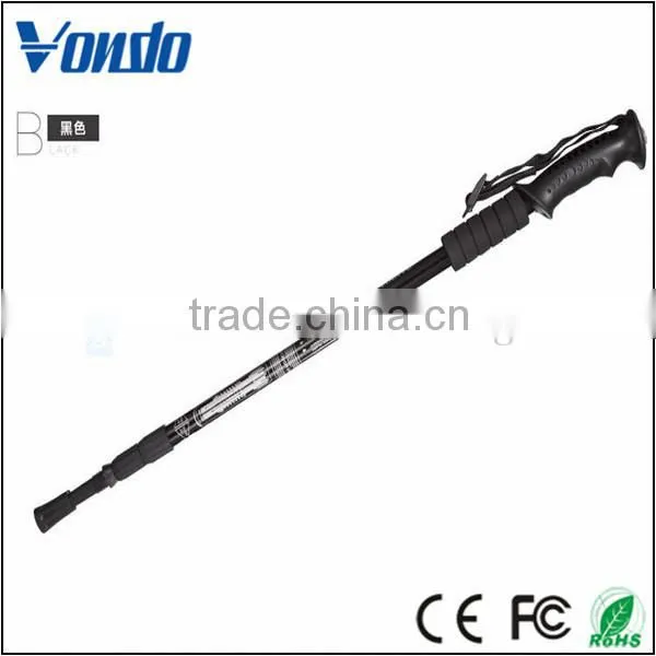 New Product 3 Sections Straight Shank Alpenstock Hiking Walking Sticks photo-3