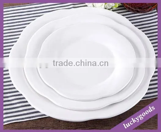 LCK037 White Hotel Restaurant Favor Leaf Shaped Plates Wholesale photo-6