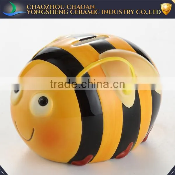 Wholesale Kid's' Favorite Honeybee Ceramic Custom Coin Bank photo-2