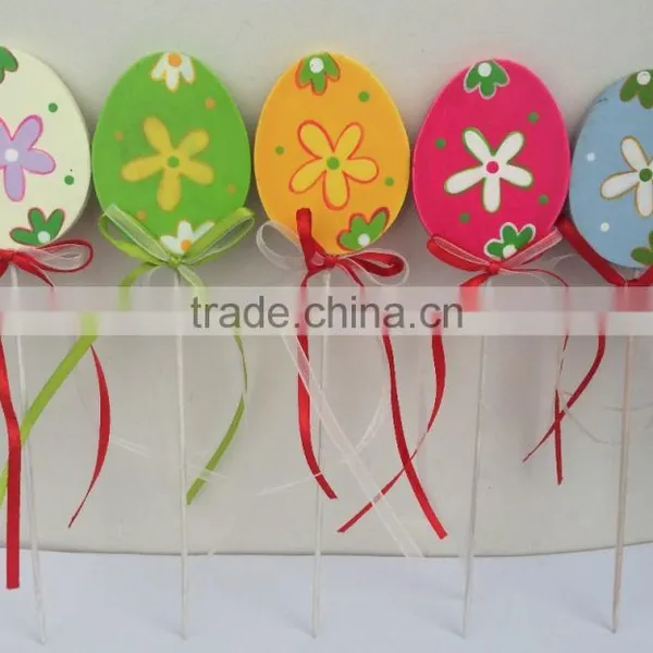 Promotion Design Good Quality Popular Easter Decoration Wooden Rabbit Picks Stick Decoration photo-4