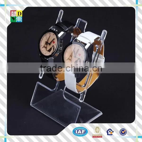 2015 Hot Sale Acrylic Black Watch Display Simple Design PMMA Acrylic Stand for Watch Acrylic Watch Show Case photo-3