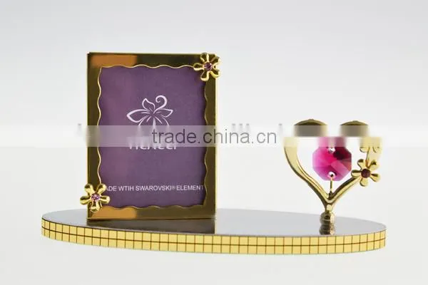 Finest Unique Gold Plated Heart Photo Frame for Wedding Decoration photo-2
