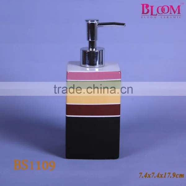 Ceramic Fancy Body Lotion Bottles With Plastic Pump photo-3