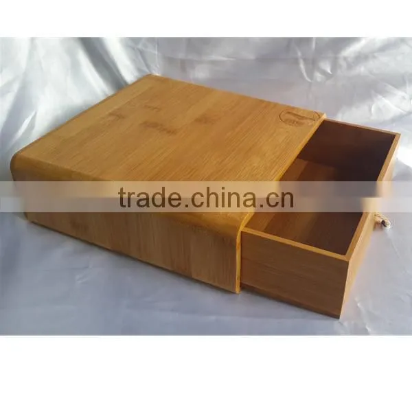 New Design China Bamboo Carving Funeral Drawer Imbeded Casket photo-3