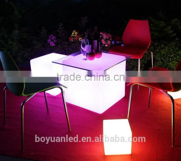 Modern Popular 16 Colors Changing Glowing Led Cube Tables photo-5