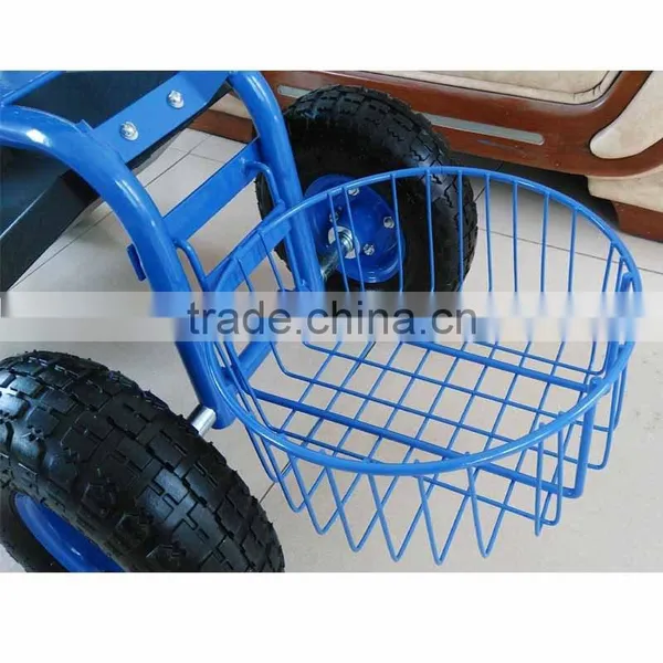 Deluxe Garden Tractor Scoot With Round Basket photo-4