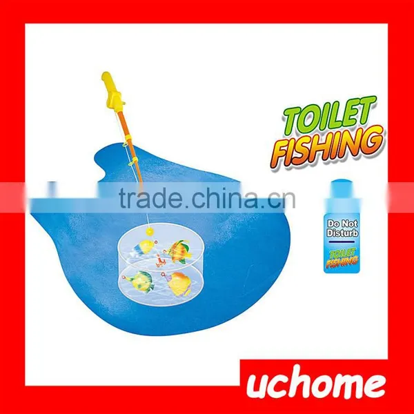 UCHOME Toilet Bathroom Fishing Game Funny Gadget Funny Toys Prank Perfect Gift for Fishing Lovers Shooting Cartoon Fishing Game photo-2