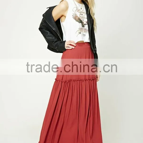 Long Fitted Maxi Skirt Women Fashion Plain Dyed Elegant Women Fashin Maxi Skirt Wholesale Custom Made in China photo-5