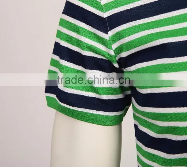 Wholesale Mens Flat Knit Striped Brand Cotton t Shirt photo-5