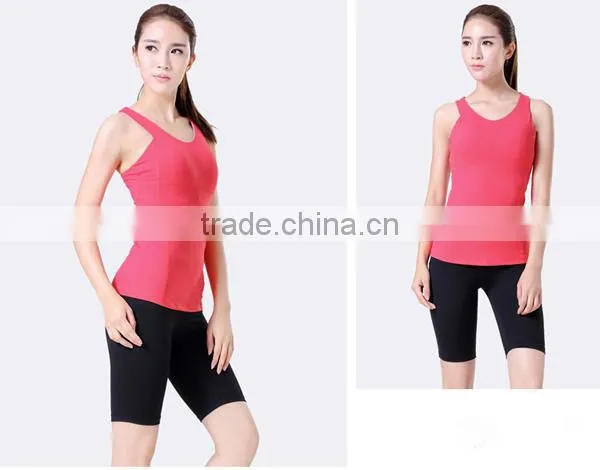 Solid Color Nylon Elastane Yoga Wear Yoga Suits Yoga Sets photo-3