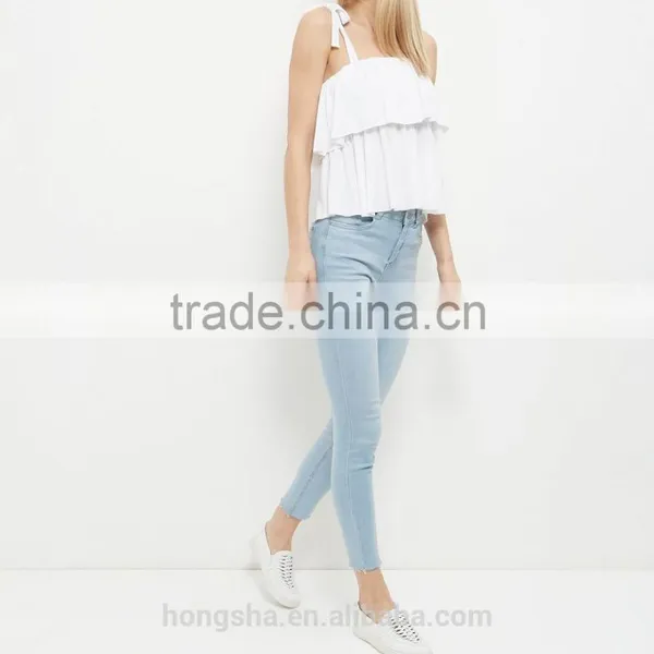 2016 Newest Sexy Layered Tie Strap Cami Sleeveless Top HST8043 photo-2