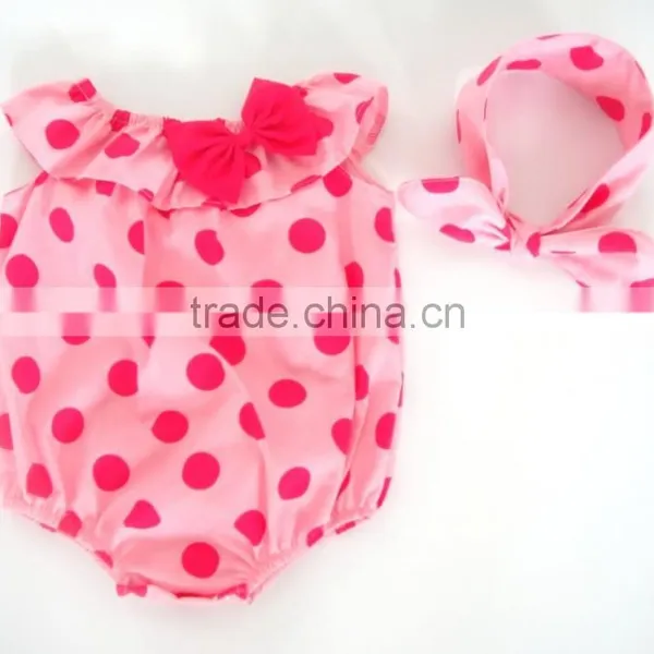 High Quality Fashion Baby Clothes Bubble Romper Boutique Newborn Bella Jumpsuit With Headband photo-3