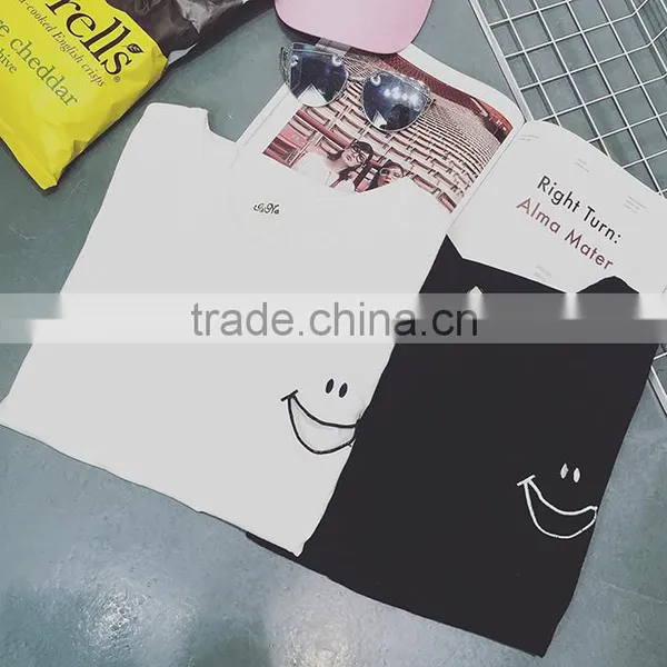 Women's Combed Cotton O-neck Short T-shirt Custom Embroidered T-shirt Wholesale in China photo-3