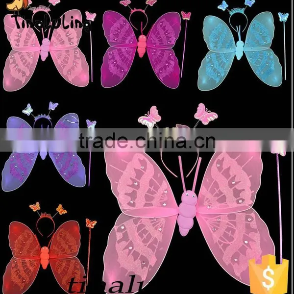 New Arrival Wholesale Girls Fairy Wings Cheap Wing Sets photo-3