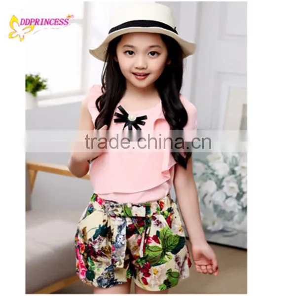 Large Stock Princess Dress Two Piece Suit for Children Casual Girl Dresses photo-5