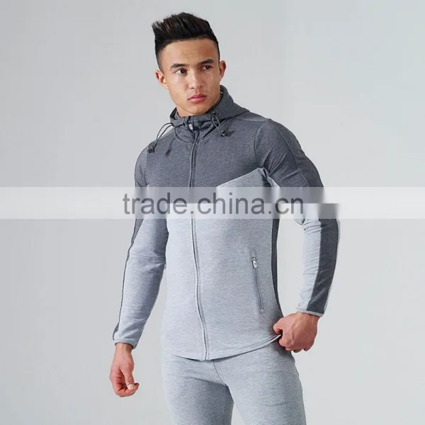 Mens Latest New Design Track Suit Sports Plain Jogging Long Coat Design Man Suit photo-5