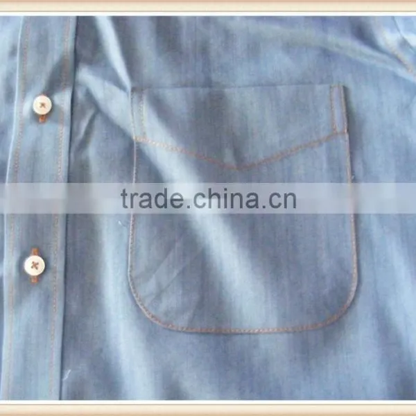 2016 CUSTOM Men Elephant Embroidered Denim Shirts photo-4