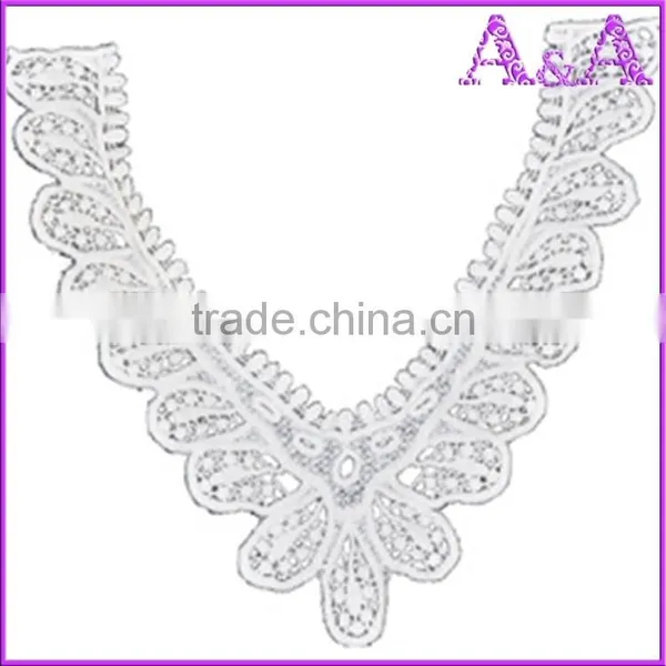 Water Soluble Lace 100% Cotton African Chemical Lace Collar for Shirt and Dress photo-4