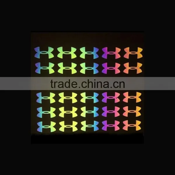 Custom Made Heat Transfer Rainbow Glitter Reflective Garment Labels photo-2