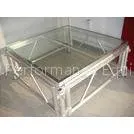 Mobile Acrylic Stage Platform / Transparent Square Stage Platform