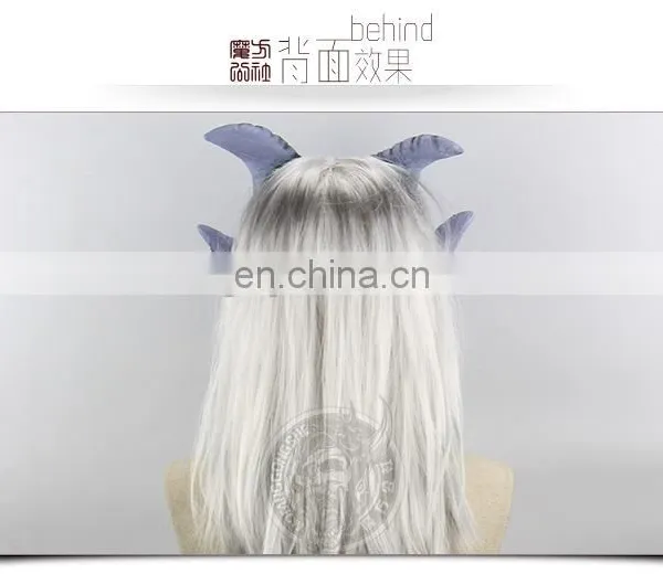 Latex Boss Horns Halloween Mask With Wigs photo-6