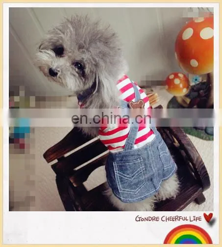 Pet Dog Cats Striped Pant Jumpsuit Clothes photo-2