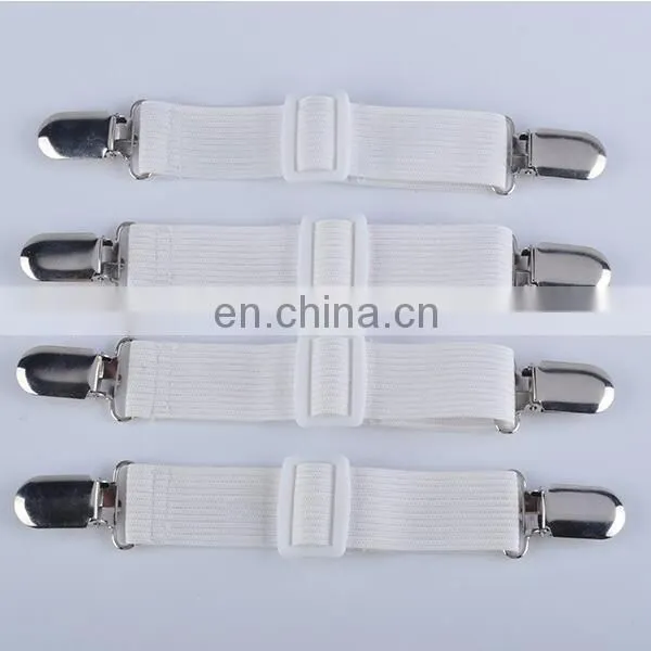 4-Piece Adjustable Bed Corner Holder Elastic Suspenders Clips photo-2