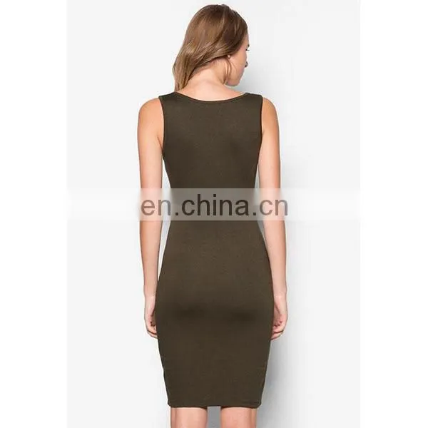 Zipper Bodycon Dress High Quality Fashion Clothing Casual Dresses for Women photo-4