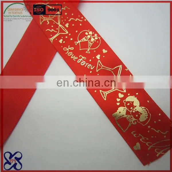 Gold Foil Printed Ribbon / Grosgrain Webbing photo-4
