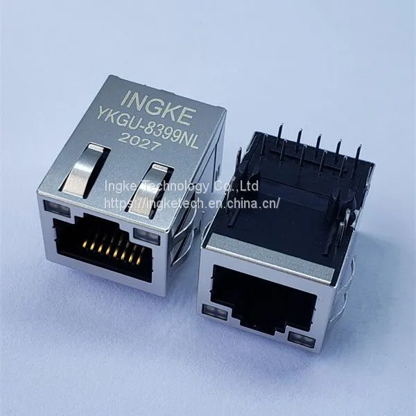 INGKE YKGU-8399NL Direct Substitute Bel 2250013-4 Single Port Gigabit Through Hole RJ45 Magnetic Jacks