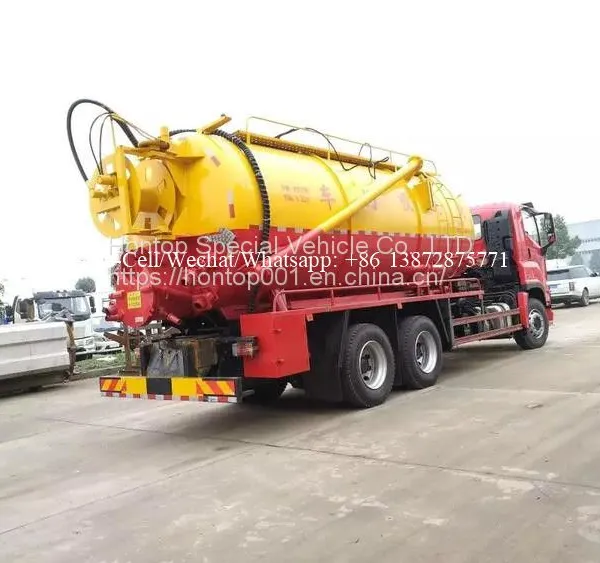 ISUZU GIGA 6X4 16CBM High Pressure Washing Vacuum Combined Jet Sewage Suction Truck photo-3