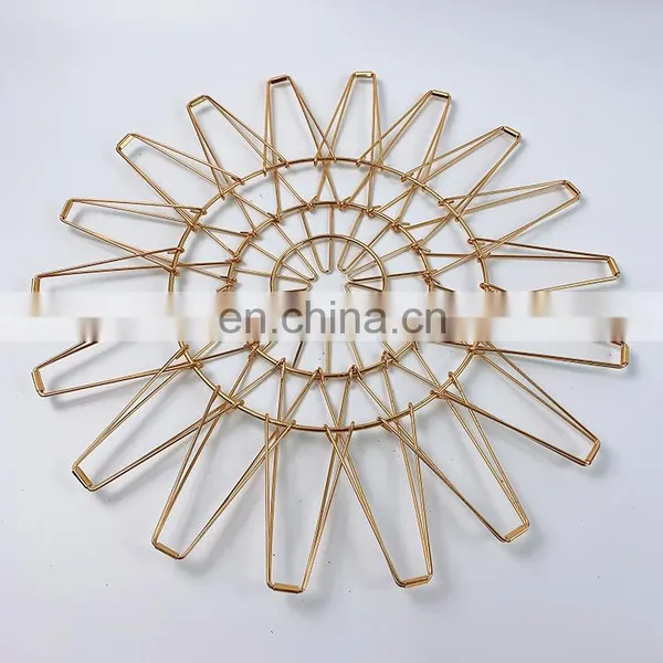 Home Storage Baskets Folding Mesh Food Clothes Gift Desk Gold Organizer Metal Wire Kitchen Fruit Baskets photo-5