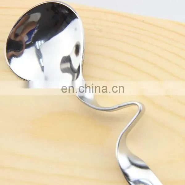 Stainless Steel Honey/Jam Spoon, Unique Design Flatware Curved Honey Stainless Steel Spoon For Honey photo-3