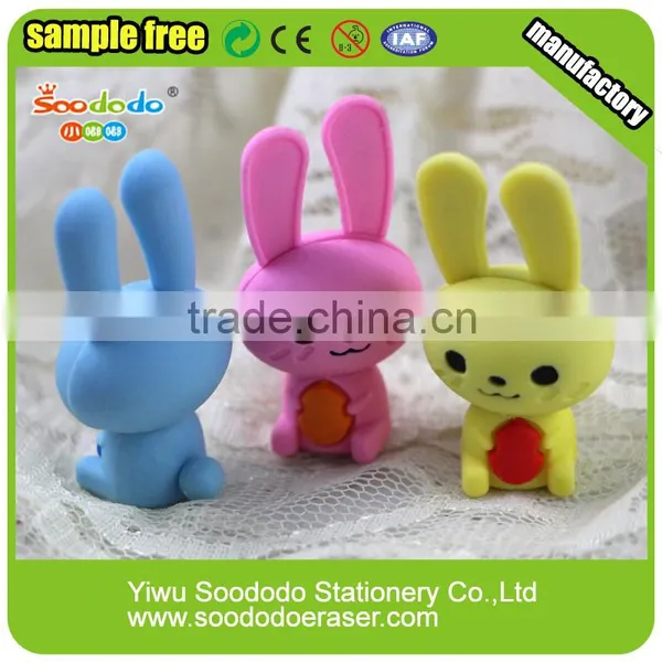 Mini TPR Cute Rabbit Shape 3D Eraser For Kids photo-6