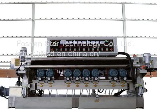 FSSD 9 Motors Стеклянная машина для прямолинейного фаскирования Стеклообрабатывающая машина