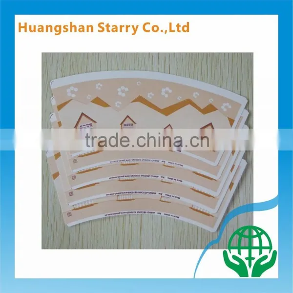 Decorative Flexo Printed Paper Cup Fan