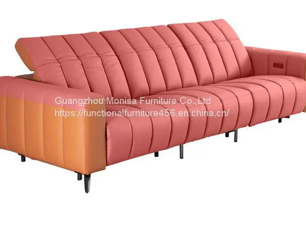 Modern Minimalist Fabric Multi-Functional Sofa Size Apartment Living Room Three-Seat Sofa photo-5